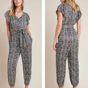 ANTROPOLOGIE ZADIE PRINTED JUMPSUIT SIZE 0